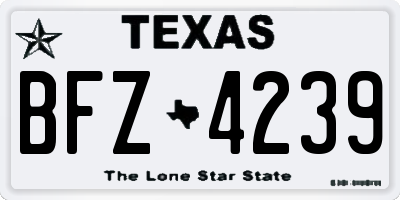 TX license plate BFZ4239
