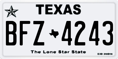 TX license plate BFZ4243