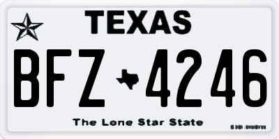 TX license plate BFZ4246