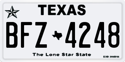TX license plate BFZ4248