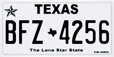 TX license plate BFZ4256