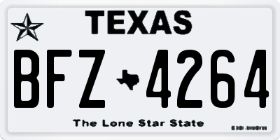 TX license plate BFZ4264