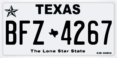 TX license plate BFZ4267