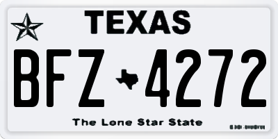 TX license plate BFZ4272