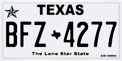TX license plate BFZ4277