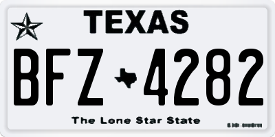 TX license plate BFZ4282