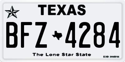TX license plate BFZ4284