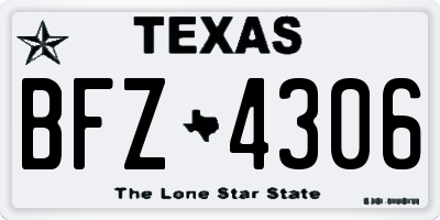 TX license plate BFZ4306