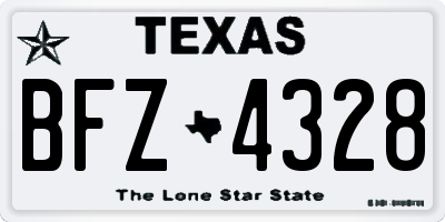 TX license plate BFZ4328