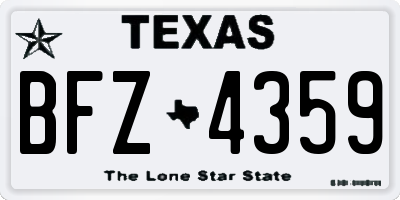 TX license plate BFZ4359