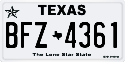 TX license plate BFZ4361
