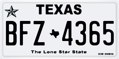 TX license plate BFZ4365