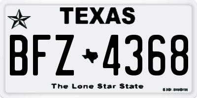 TX license plate BFZ4368