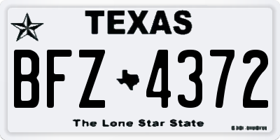 TX license plate BFZ4372