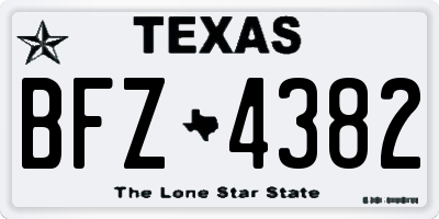 TX license plate BFZ4382