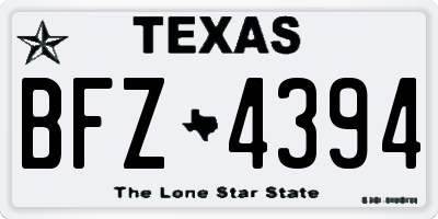 TX license plate BFZ4394