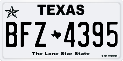 TX license plate BFZ4395