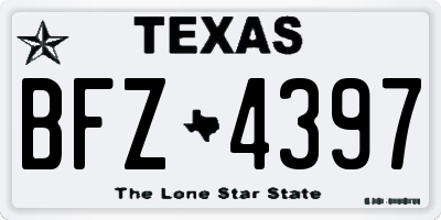 TX license plate BFZ4397