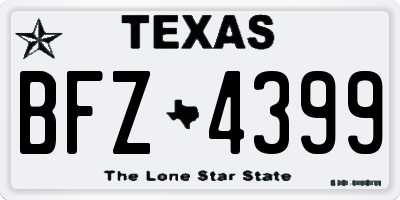 TX license plate BFZ4399