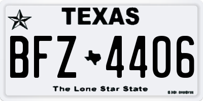 TX license plate BFZ4406