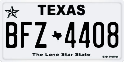 TX license plate BFZ4408