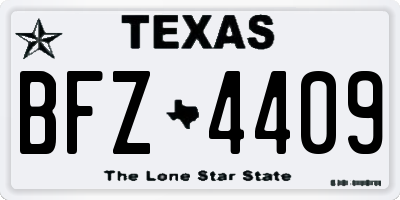 TX license plate BFZ4409