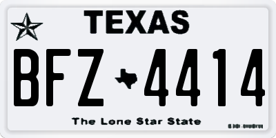 TX license plate BFZ4414