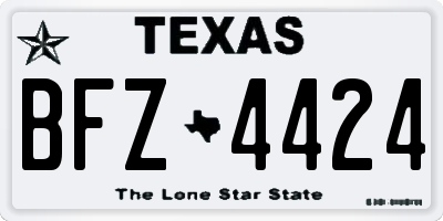 TX license plate BFZ4424