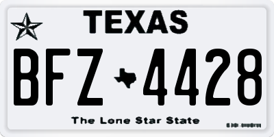 TX license plate BFZ4428
