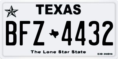 TX license plate BFZ4432