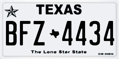 TX license plate BFZ4434