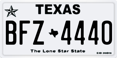 TX license plate BFZ4440