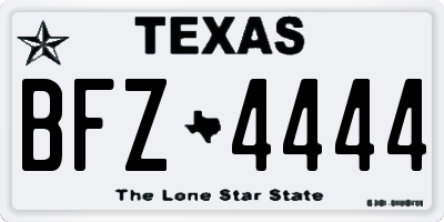 TX license plate BFZ4444