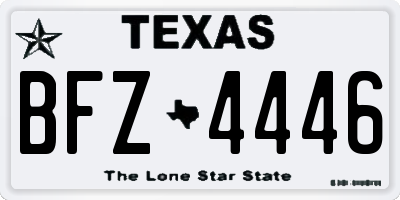 TX license plate BFZ4446