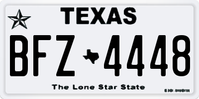 TX license plate BFZ4448