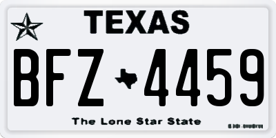 TX license plate BFZ4459