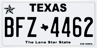 TX license plate BFZ4462