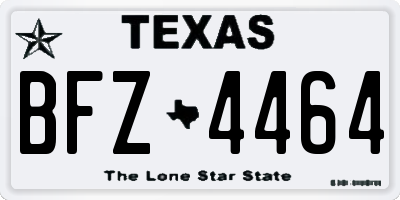 TX license plate BFZ4464