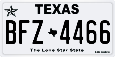 TX license plate BFZ4466