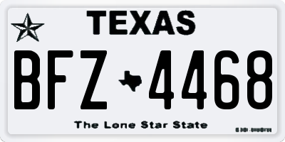 TX license plate BFZ4468