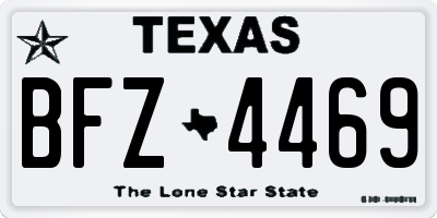 TX license plate BFZ4469
