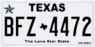 TX license plate BFZ4472