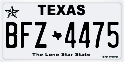 TX license plate BFZ4475