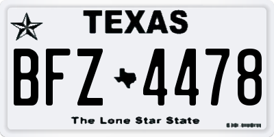 TX license plate BFZ4478