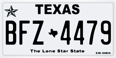 TX license plate BFZ4479