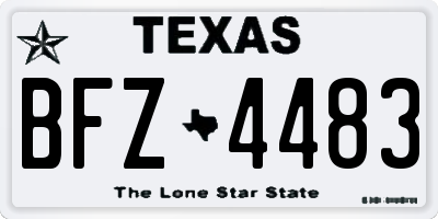 TX license plate BFZ4483