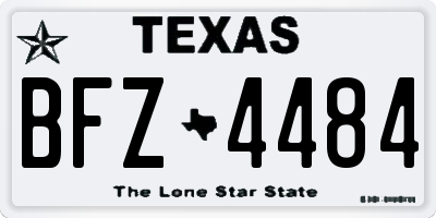 TX license plate BFZ4484