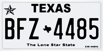 TX license plate BFZ4485