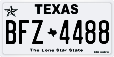 TX license plate BFZ4488