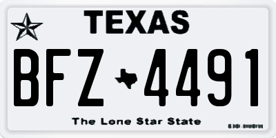 TX license plate BFZ4491